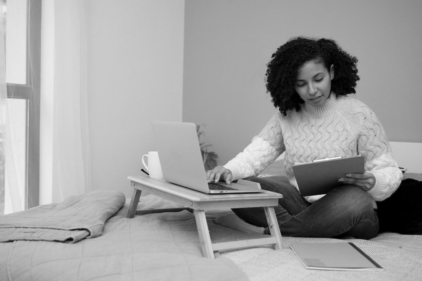 Financial planning discussion with investment documents and charts